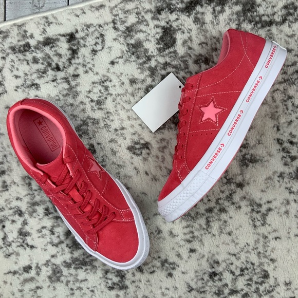 converse pink suede sneakers